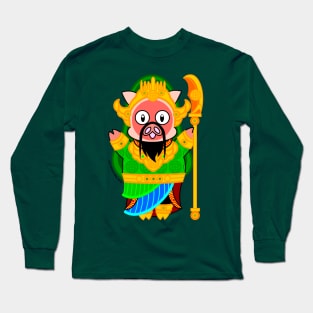 Guan Yu Piggy Long Sleeve T-Shirt